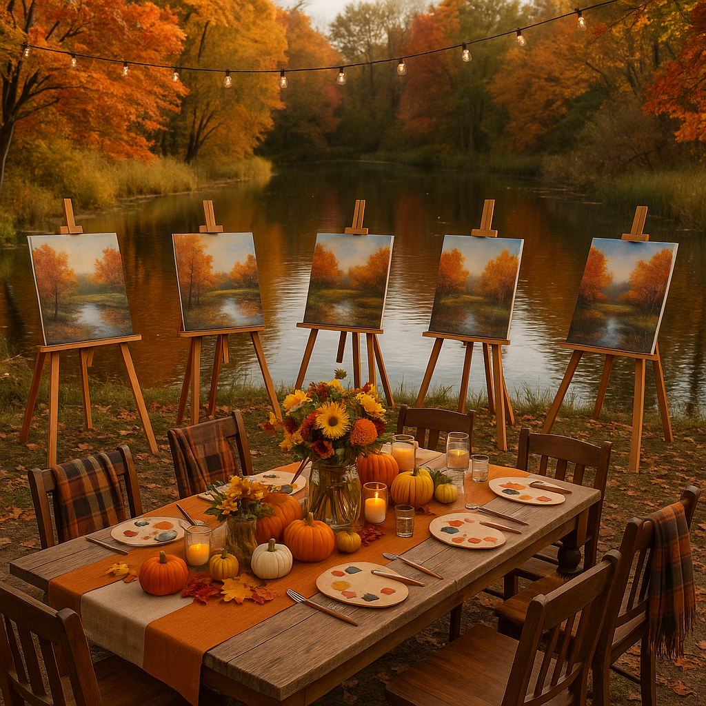 🍂 Autumn by the Pond at Tranquility Trails Farm – A Paint, Sip & Create Experience