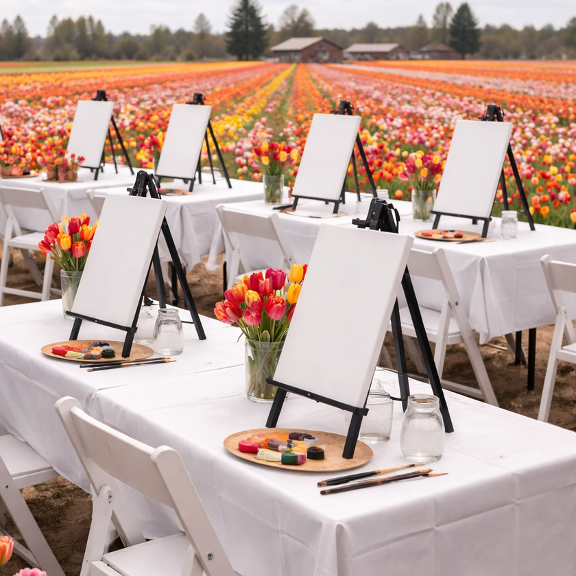 Golden Hour Tulip Field Paint & Sip Experience at JP Niagara Tulip Farm | Saturday May 2, 2026