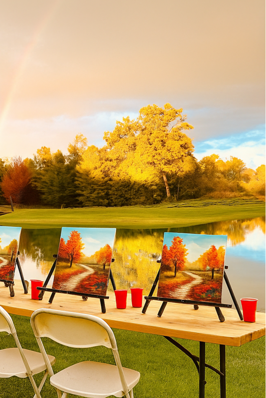 🍂 Autumn by the Pond at Tranquility Trails Farm – A Paint, Sip & Create Experience