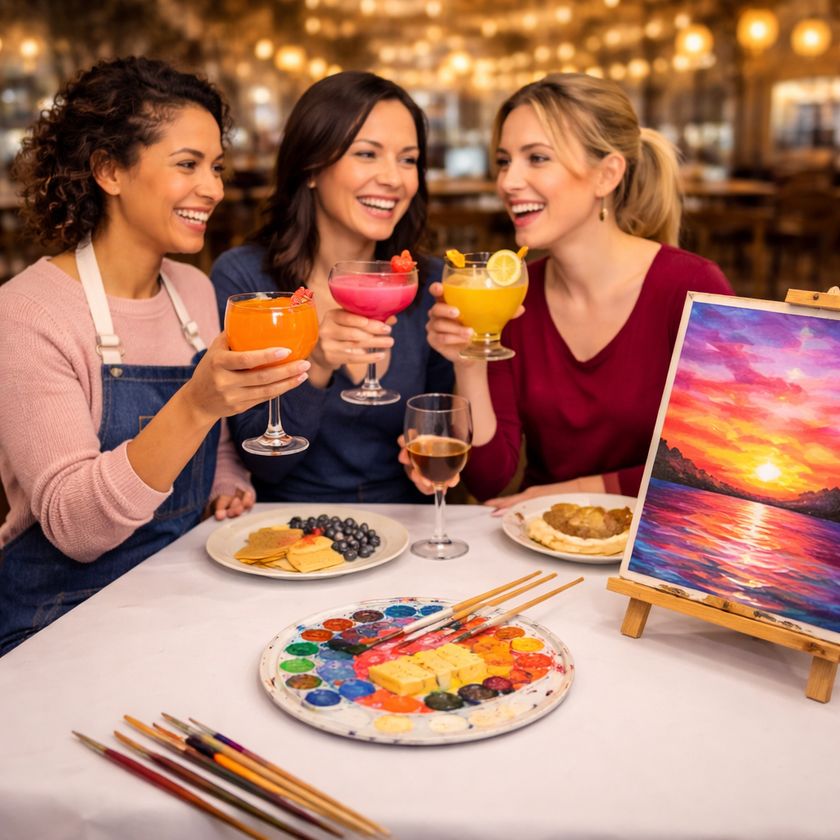 Paint, Snack & Sip: A Cozy Ladies’ Night at William’s Café, Burlington | Artful Escapes X Upasana Dhawan | 23rd April