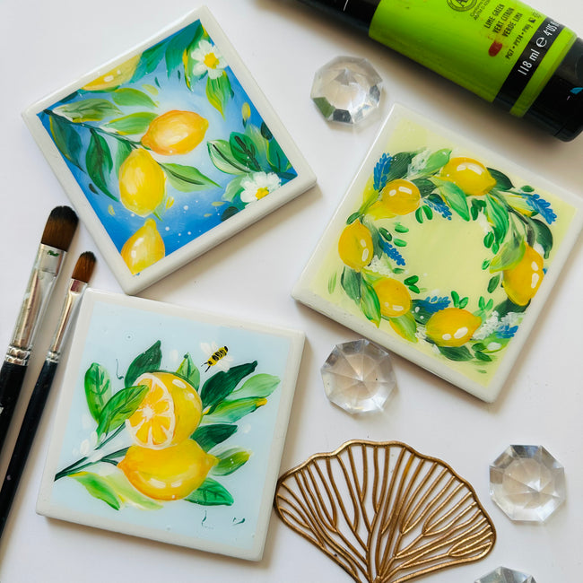 Amalfi Summer: Coasters Paint & Sip Workshop | Angas Farm Experience| 19th July 2:30 PM - 4:30 PM