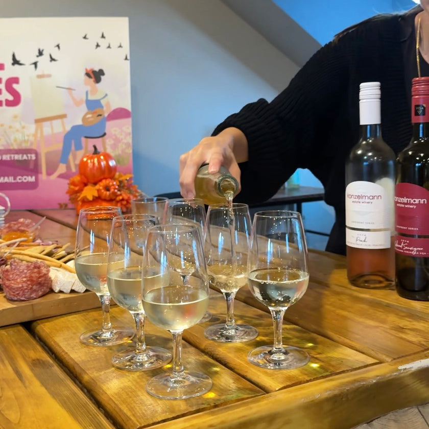 Luxury Paint & Sip at Konzelmann Winery – Sunrise Hot Air Balloon Painting